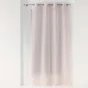 Rideau voile a oeillets 140 x 240 cm effet lin tissé Zazy Rose
