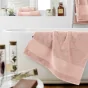 Drap de douche 70 x 130 cm éponge unie garance rose poudré Rose