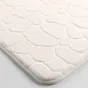 Tapis de bain 50 x 120 cm microfibre unie relief ricochet Blanc