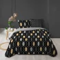 Pack housse de couette 220x240 cm Calidor + drap housse 140x190x30 Ocre