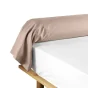 Taie de traversin 85 x 185 cm uni 57 fils lina  +point bourdon Rose