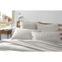 Taie d'oreiller gaze de coton tissée  50 x 70 cm Gaia Match gris