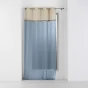 Voilage à oeillets 140 x 240 cm voile sablé + jute Greenybel Bleu