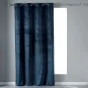 Lot de 2 Rideaux tamisant 140 x 240 cm velours doux Velvetine Bleu
