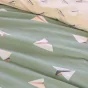 parure de lit (housse de couette + 2 taies d'oreiller) 240 x 220 cm coton imprimé petits papiers