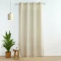 Rideau a oeillets 140 x 280 cm polyester uni+fils metallises zeline Naturel