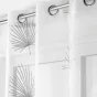 Lot de 2 Voilages a oeillets 140 x 240 cm voile sablé brodé Palmaris Gris