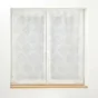 Paire droite passants 2 x 60 x 120 cm voile tisse applique levita Blanc