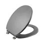 Abattant wc charnieres metal 37.5 x 46 cm mdf effet beton alium Sans