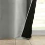 Rideau a oeillets 140 x 260 cm isolant/velours relief polarchic Gris