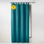 Lot de 2 rideaux 140 x 260 cm unis à passants  Essentiel Pétrole