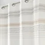 Voilage a oeillets 140 x 240 cm effet lin tissé + haut rayé Zola