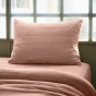 Taie d'oreiller en double gaze de coton – 50 x 70 cm – Rose pêche