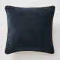 Coussin déhoussable 45 x 45 cm velours de coton césar minuit Bleu foncé