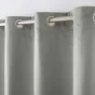 Lot de 2 Rideaux isolant thermique a oeillets 140 x 260 cm velours relief Polarchic Gris