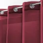Lot de 2 voilages uni 140 x 240 cm étamine Telma Bordeaux