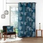Rideau a oeillets 140 x 280 cm polyester imprime Esquisse Bleu