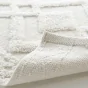 Tapis de bain 50 x 80 cm coton jacquard tufte gladis Sans