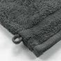 2 gants de toilette 15 x 21 cm eponge unie elegance Anthracite
