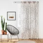 Lot de 2 Rideaux a oeillets 140 x 260 cm polyester imprimé Alma Naturel