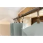 rideau ajustable + 8 anneaux pince 140 x 300 cm gaze de coton unie gaïa eucalyptus