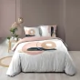 Pack parure de couette 260 x 240 cm Novaline + drap housse 140 x 190 cm Beige