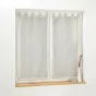 Paire droite passants 2 x 60 x 90 cm voile sable brode galactee Taupe