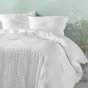 Housse de couette  240 x 220 cm microfibre gaufrée Litea Blanc