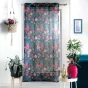 Voilage a oeillets 140 x 240 cm voile sablé imprimé Exotic paradise Bleu