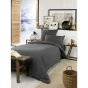 Housse de couette chaude en flanelle 140 x 200 cm Candice Anthracite