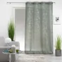 Voilage a oeillets 140 x 240 cm en voile imprimé métallisé Artyline Kaki/argent