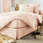 Cache-sommier gaze de coton 140 x 190 cm Gaia Rose clair