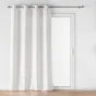 Lot de 2 rideaux a oeillets 140 x 260 cm polyester imprime metallisé Louxor Blanc