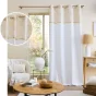 Rideau a oeillets 140 x 240 cm coton/polyester+top imp metal. majestia Sans
