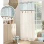 Rideau a oeillets 140 x 240 cm coton/polyester + pompon Hera