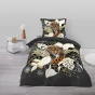 Pack parure de couette enfant  Félina 140 x 200 cm + drap housse 90 x 190 x 30 Gris