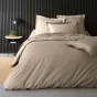 Pack parure en percale 78 fils 240 x 220 cm + DH 140x190 Sable