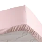 Lot de 2 Drap housse 100% percale ultra doux 160 x 200 cm 78 fils bonnet 30 cm Rose