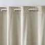 Rideau isolant thermique a oeillets 140 x 260 cm isolant/velours relief Polarchic Sable