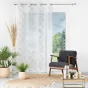Panneau a oeillets 140 x 240 cm voile sable imprime metallise arcadie Sans