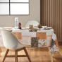 Nappe rectangle 150 x 240 cm polyester imprime faya Naturel