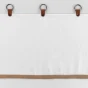 Voilage à anneau 140 x 240 cm en polycoton sablé + jute Leana Blanc