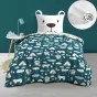 Pack housse de couette enfant 140 x 200 cm Igloo + drap housse 90 x 190 Blanc
