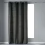 Lot de 2 Rideaux tamisant 140 x 240 cm velours doux Velvetine Anthracite