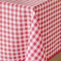 Nappe rectangle 150 x 240 cm polyester fils teints vichy Rouge