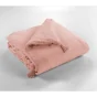 Bout de lit gaze de coton 90 x 200 cm gaïa rose pêche Rose