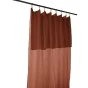Rideau ajustable + 8 anneaux pince gaze de coton 140 x 300 cm terracotta Orange