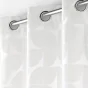 Rideau déco 135 x 260 cm en velours devoré Geolina Blanc
