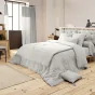 Edredon gaze de coton 150 x 150 cm nuage Gris clair
