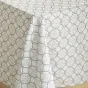 Nappe rectangle 145 x 240 cm polyester imprime costaria Naturel